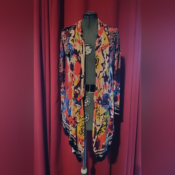 Beautiful multi color open cardigan - Picture 2 of 8